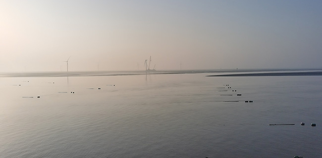 國華竹根（gēn）沙H1＃海上風電場項目現場勘察